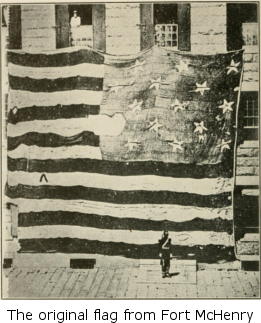 The original flag from Fort McHenry