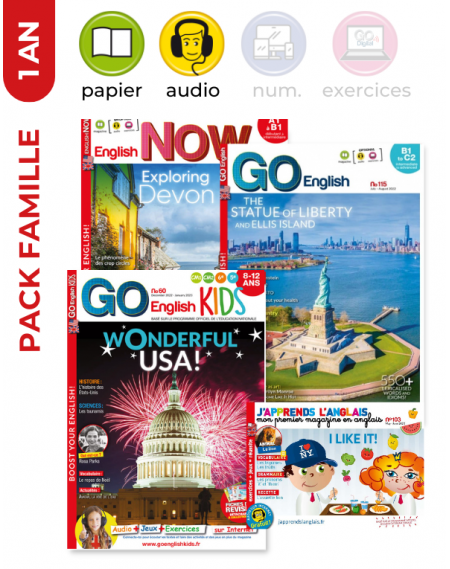 1 an | 4 magazines| Pack Famille