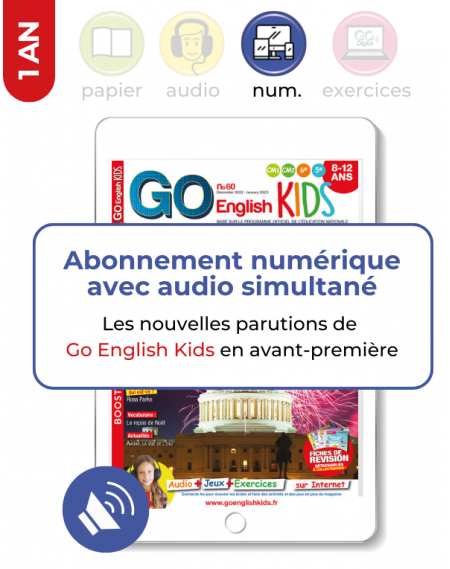 1 an | Numérique + Audio | E-Go English Kids